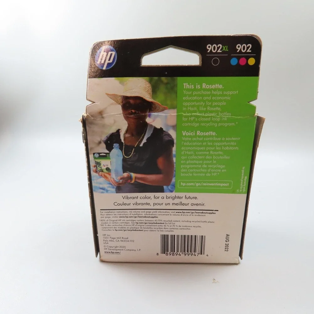 HP 902XL Black /902  Cyan/Magenta/Yellow 4-Pack (Exp: AUG 2022) Sealed